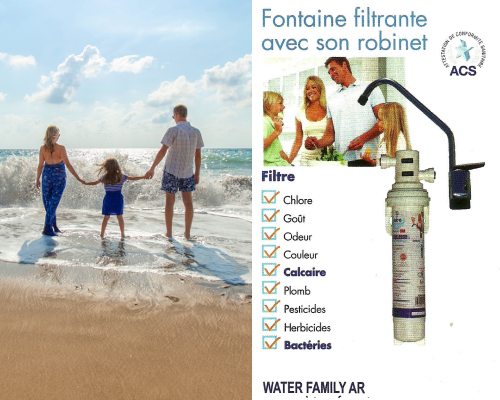 Fontaine filtrante avec son robinet Water Family AR